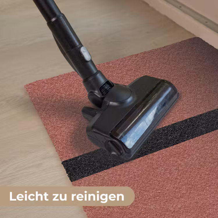 Rood - Zwart - Streep - Minimalistisch Deurmat klein -reinigen_DE