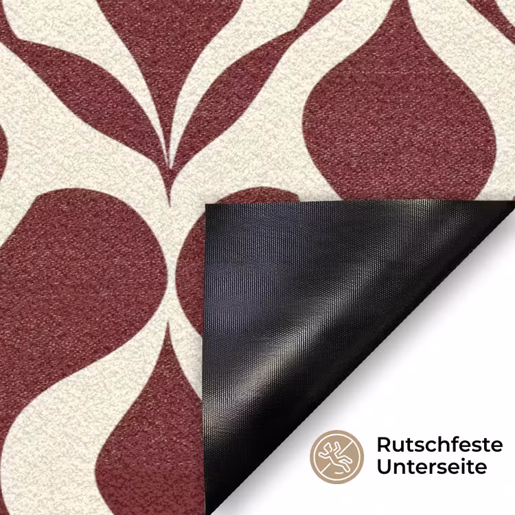 Rood - Druppelpatroon - Grafisch Deurmat klein 898 -antislip_DE