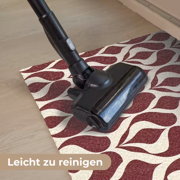 Rood - Druppelpatroon - Grafisch Deurmat klein 898 -reinigen_DE
