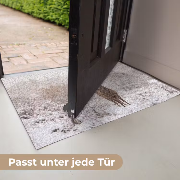 Edelhert - Bos - Sneeuw - Winter - Majestueus Deurmat klein -USP_DE
