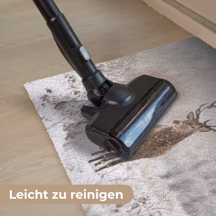 Edelhert - Bos - Sneeuw - Winter - Majestueus Deurmat klein -reinigen_DE