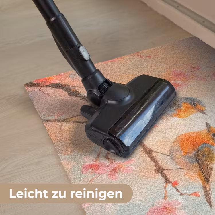 Roodborstjes - Sierlijk - Bloesemtak Deurmat klein -reinigen_DE