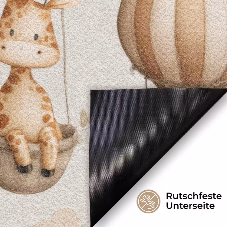 Safari - Luchtballonen - Taupe Deurmat klein 898 -antislip_DE