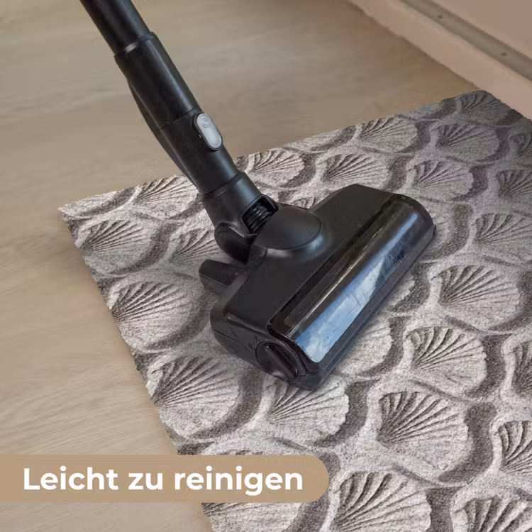 Zand - Schelpenvorm - Grijs Deurmat klein 898 -reinigen_DE