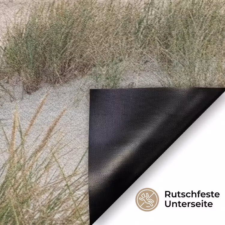 Zandstrand - Bewolkt - Duinen Deurmat klein -antislip_DE