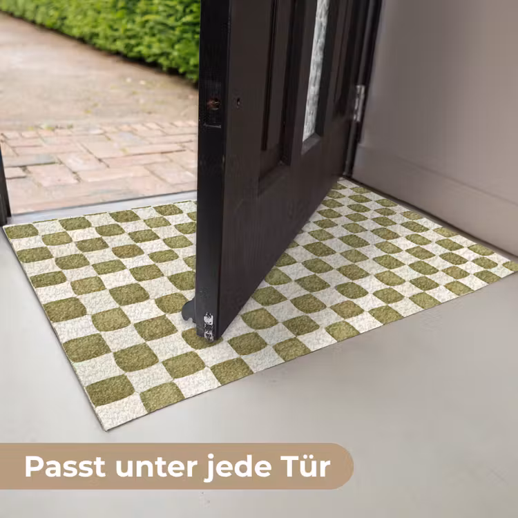 Schaak - Patroon - Groen Deurmat klein 898 -USP_DE