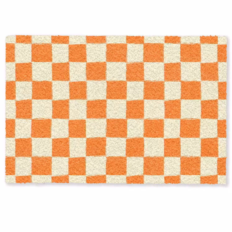 Schaak - Patroon - Oranje Deurmat klein 898 -zkaufland3d