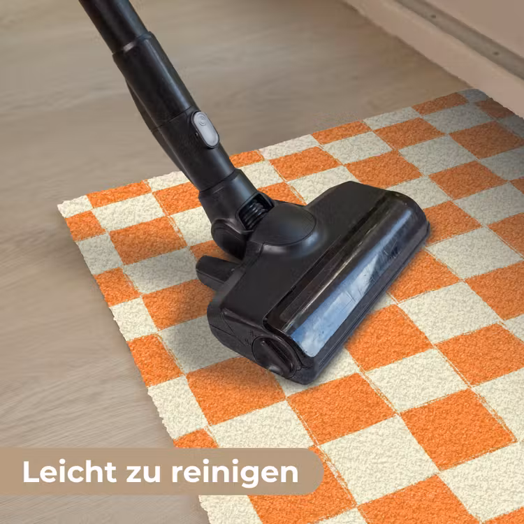Schaak - Patroon - Oranje Deurmat klein 898 -reinigen_DE