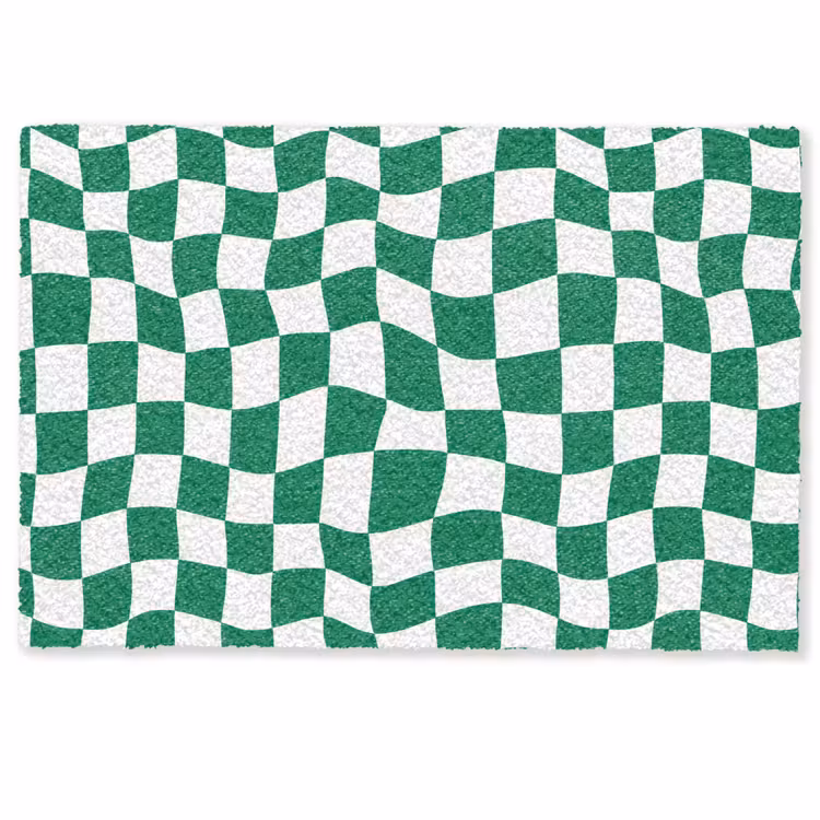Schaakbord - Golvend - Groen Deurmat klein 898 -zkaufland3d