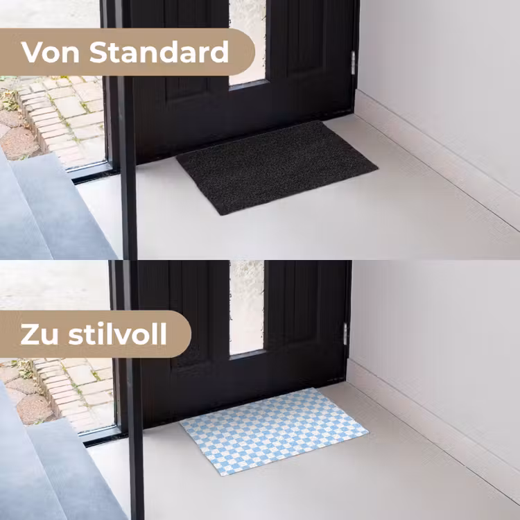 Schaakbord - Klassiek - Blauw Deurmat klein 898 -voor-na_DE