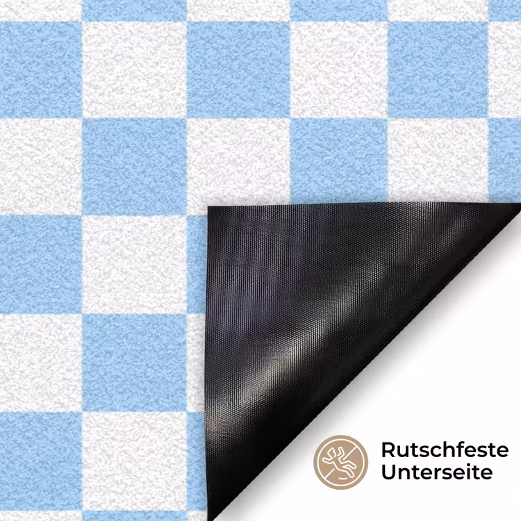 Schaakbord - Klassiek - Blauw Deurmat klein 898 -antislip_DE