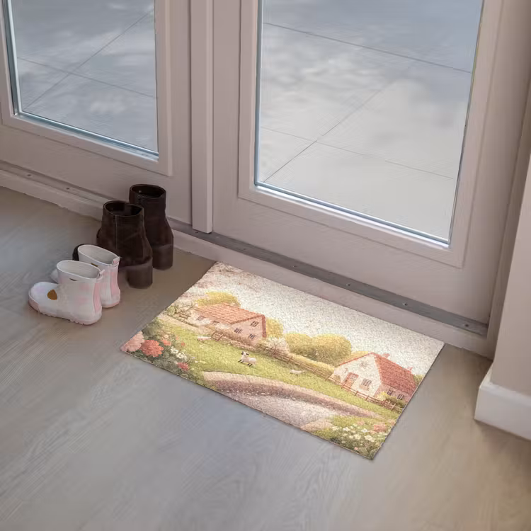 Schapen - Huisje - Platteland Deurmat klein -sfeer3