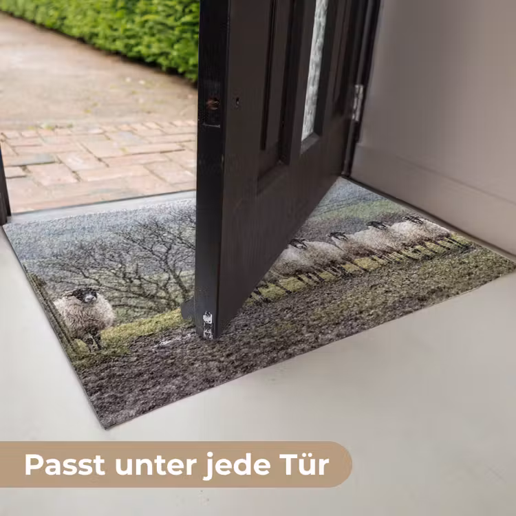 Schapen - Rij - Weide - Dieren - Platteland Deurmat klein -USP_DE