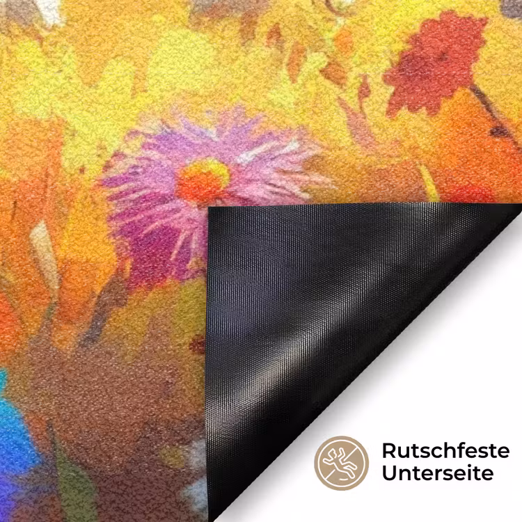 Schaap - Weide - Bloemen Deurmat klein -antislip_DE