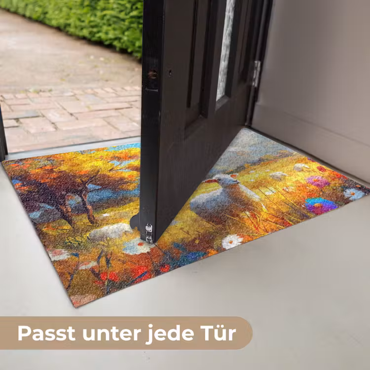 Schaap - Weide - Bloemen Deurmat klein -USP_DE