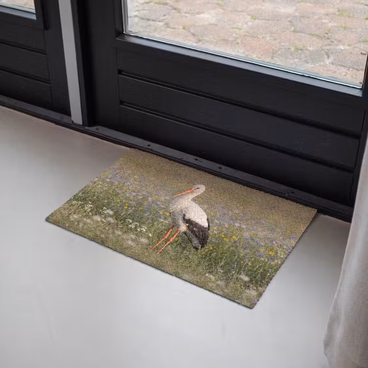 Ooienvaar - Bloemen - Weide - Kleurrijk Deurmat klein -sfeer2