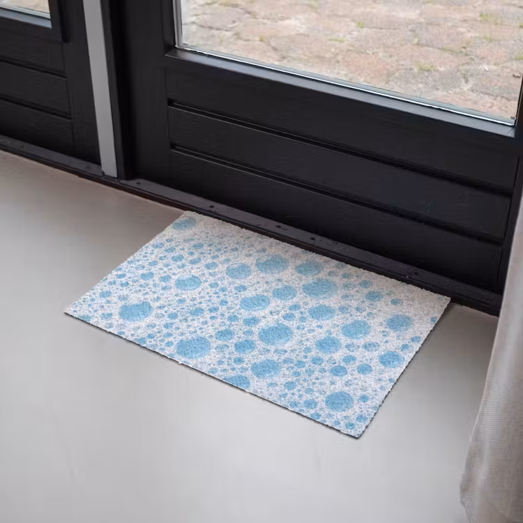 Schuim - Bubbels - Blauw Deurmat klein -sfeer2