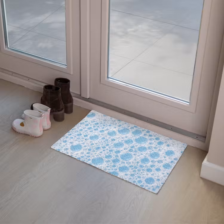 Schuim - Bubbels - Blauw Deurmat klein -sfeer3