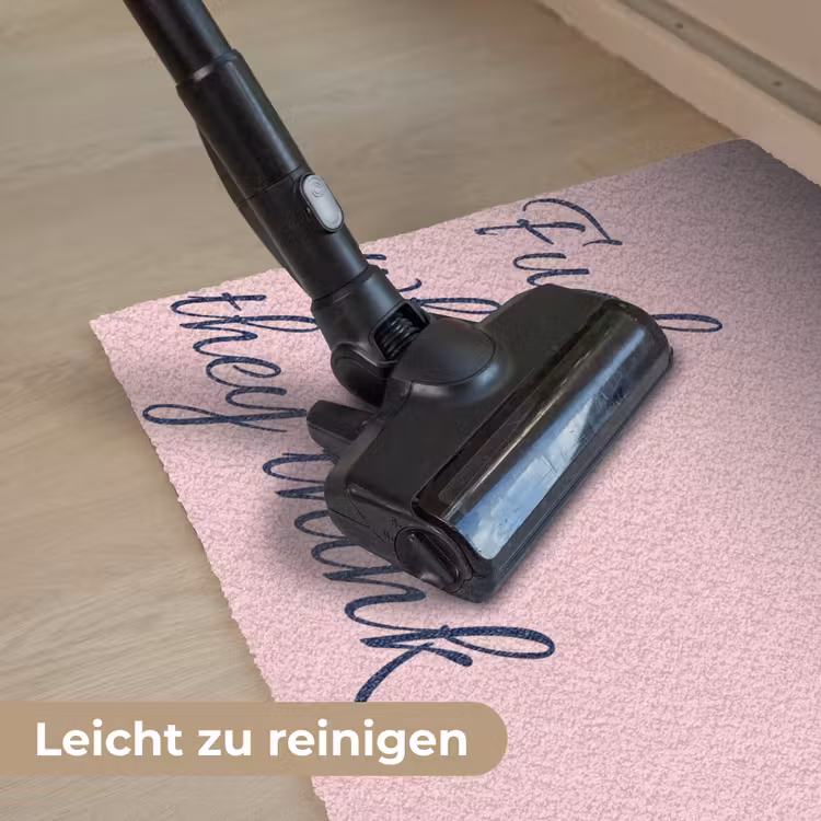 Fuck what they think - Roze - Minimalistisch Deurmat klein -reinigen_DE