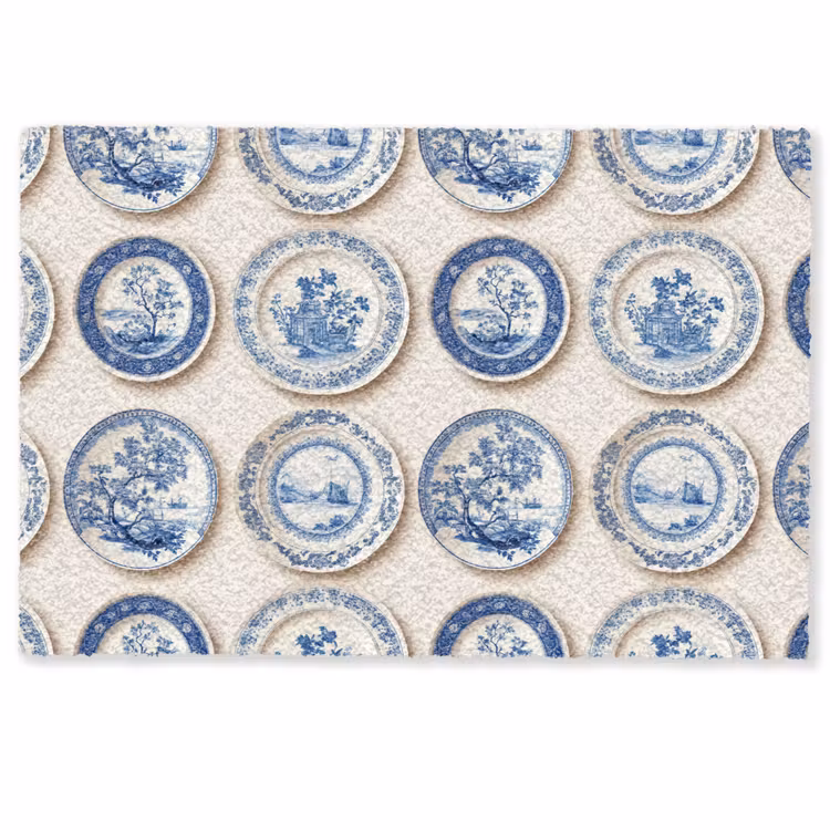 Borden - Bomen - Planten - Blauw Deurmat klein 898 -zkaufland3d