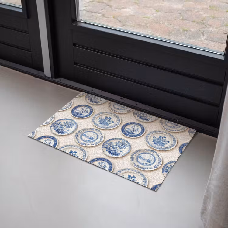 Borden - Bomen - Planten - Blauw Deurmat klein 898 -sfeer2