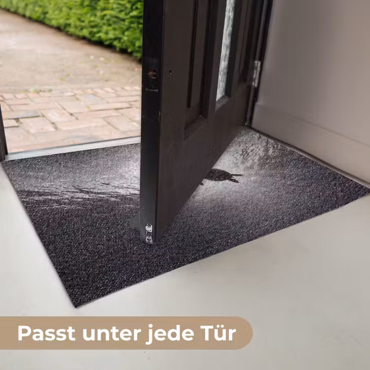 Schildpad - Onderwater - Lichtstralen - Oceaan - Zwart-wit Deurmat klein -USP_DE