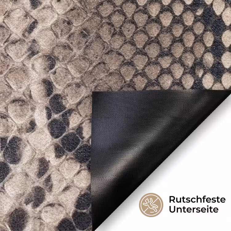 Slangenprint - Python - Bruin Deurmat klein -antislip_DE