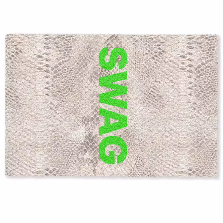 Slangenprint - SWAG - Neon - Groen Deurmat klein -zkaufland3d