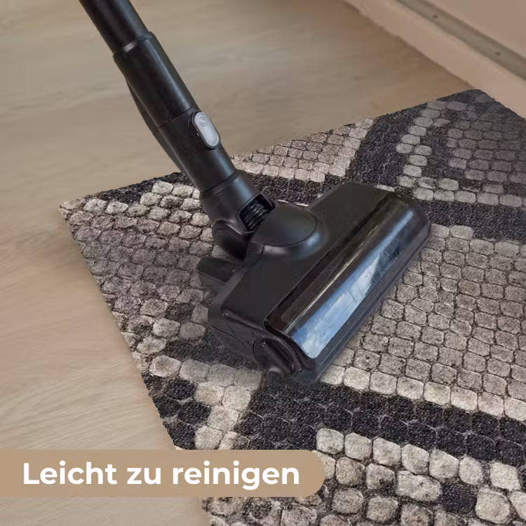 Slangenleer - Patroon - Beige Deurmat klein -reinigen_DE
