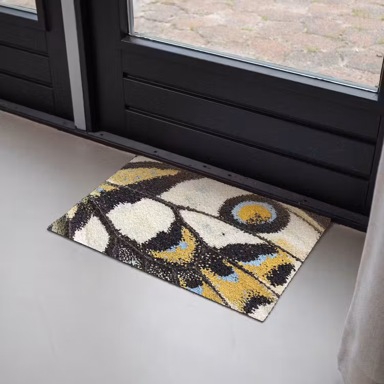 Vlinder - Vleugel - Geel Deurmat klein -sfeer2