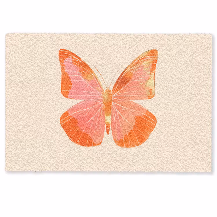 Vlinder - Minimalistisch - Roze Deurmat klein -zkaufland3d