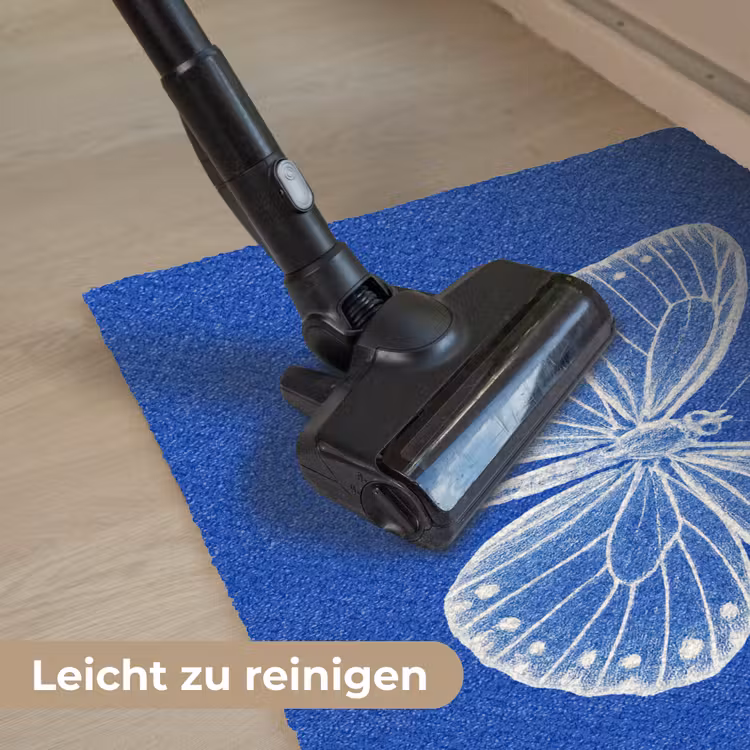 Vlinder - Wit - Getekend - Stippen Deurmat klein -reinigen_DE