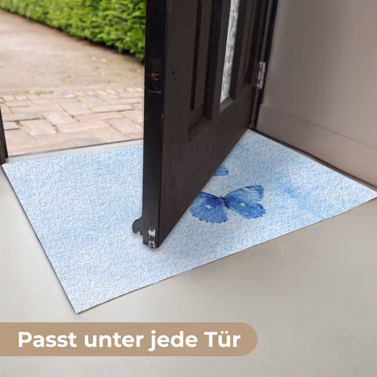 Vlinders - Sierlijk - Blauw Deurmat klein -USP_DE