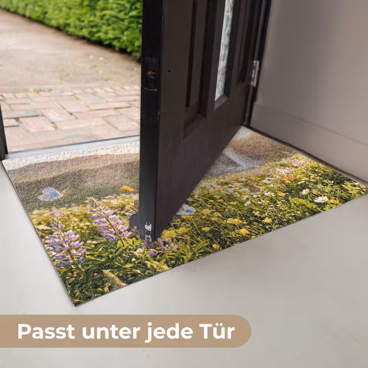Vlinders - Waterval - Bloemenveld Deurmat klein -USP_DE