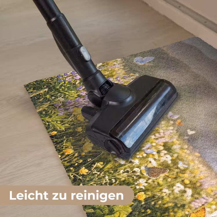 Vlinders - Waterval - Bloemenveld Deurmat klein -reinigen_DE
