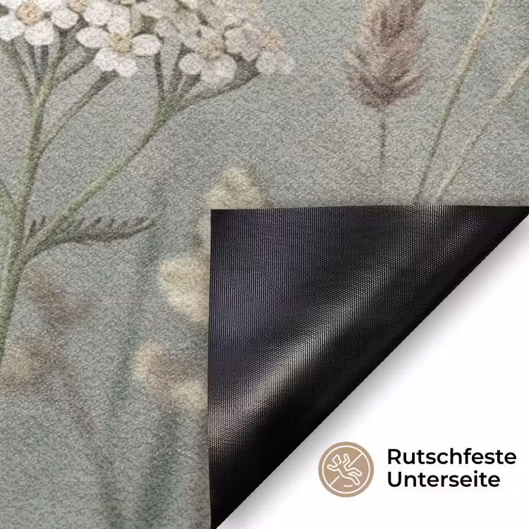 Vlinders - Wildbloemen - Illustratie - Kleurrijk Deurmat klein -antislip_DE