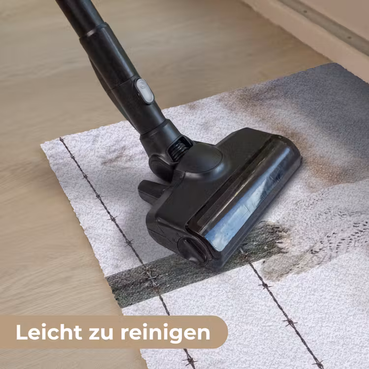 Sneeuwuil - Hek - Sneeuw - Wit Deurmat klein -reinigen_DE