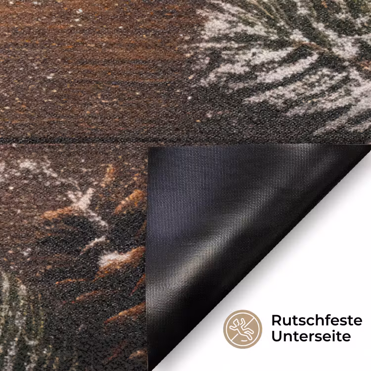 Sneeuw - Houtlook - Quote - Let it snow Deurmat klein -antislip_DE