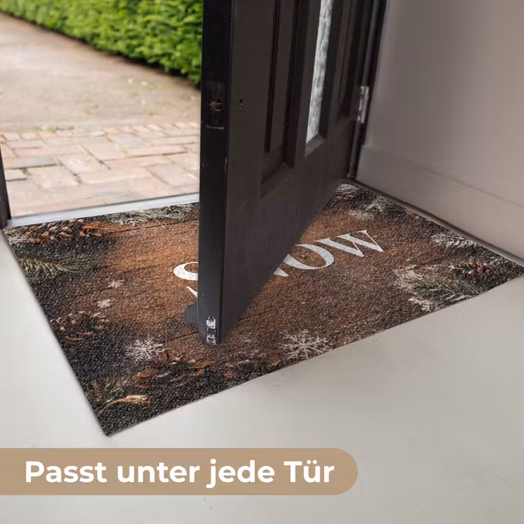 Sneeuw - Houtlook - Quote - Let it snow Deurmat klein -USP_DE