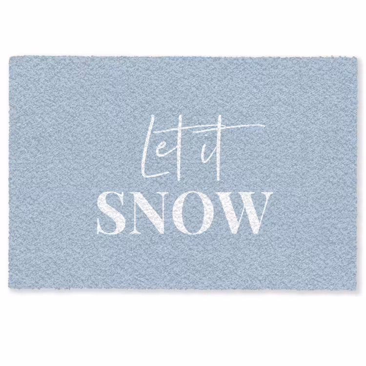 Sneeuw - Winter - Blauw - Let it snow Deurmat klein -zkaufland3d