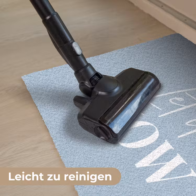 Sneeuw - Winter - Blauw - Let it snow Deurmat klein -reinigen_DE