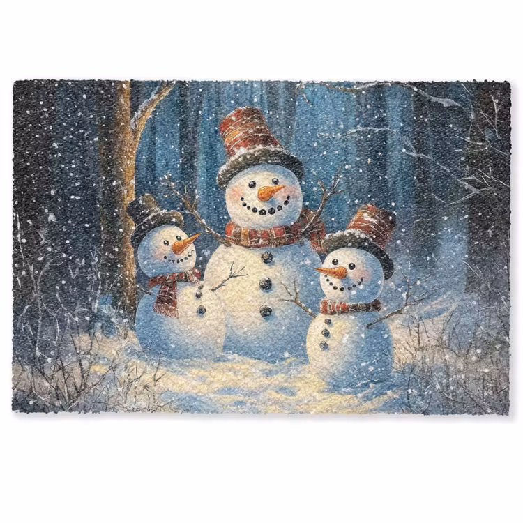 Sneeuwpop - Sneeuw - Winter - Bos Deurmat klein -zkaufland3d