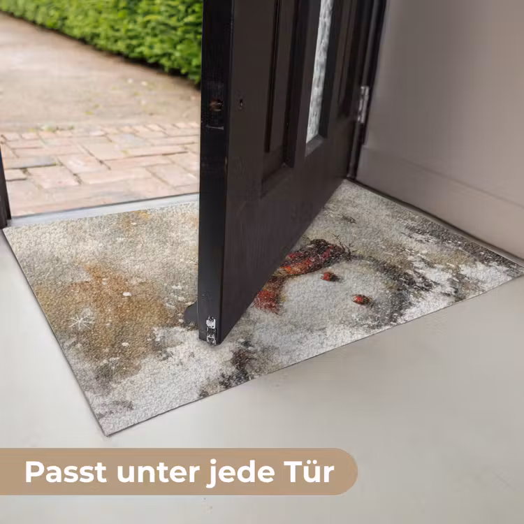 Sneeuwpop - Winter - Sneeuw - Beige Deurmat klein -USP_DE