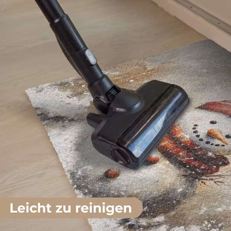 Sneeuwpop - Winter - Sneeuw - Beige Deurmat klein -reinigen_DE