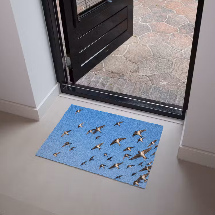 Zwaluwen - Vliegen - Blauw Deurmat klein -sfeer5