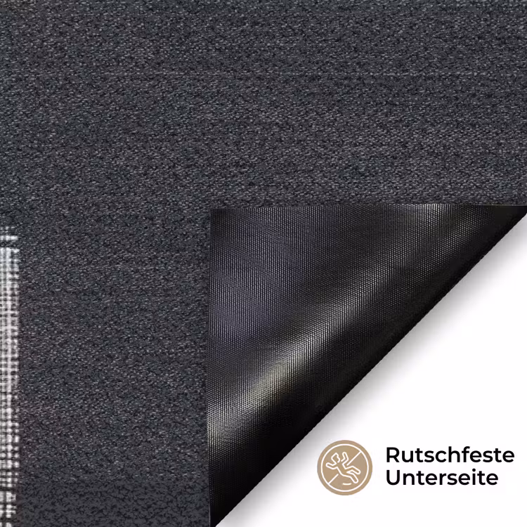 Zwart - Abstract - Japandi Deurmat klein -antislip_DE