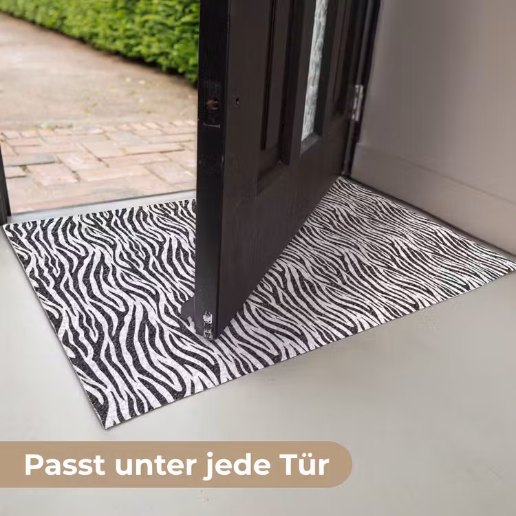 Zwart - Wit - Zebra - Patroon Deurmat klein 898 -USP_DE