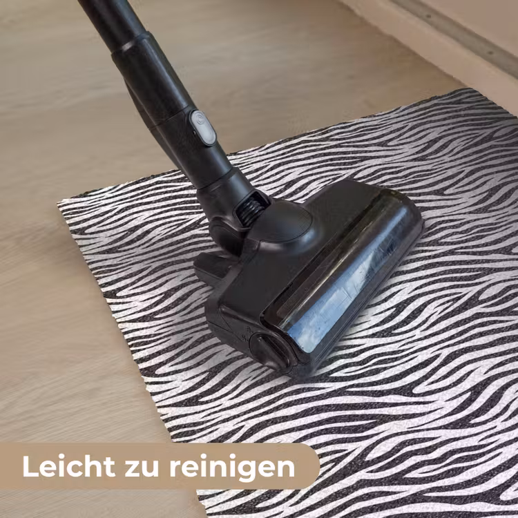 Zwart - Wit - Zebra - Patroon Deurmat klein 898 -reinigen_DE