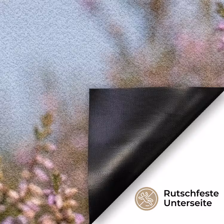 Roodborsttapuit - Heide - Paars - Natuur - Sfeervol Deurmat klein -antislip_DE