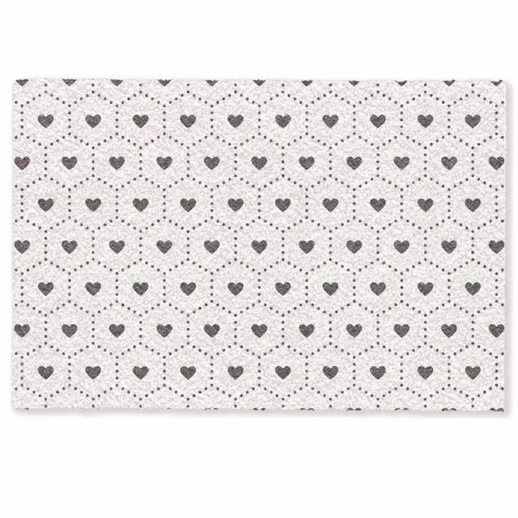 Hexagon - Patroon - Hartjes - Beige Deurmat klein 898 -zkaufland3d